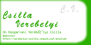 csilla verebelyi business card